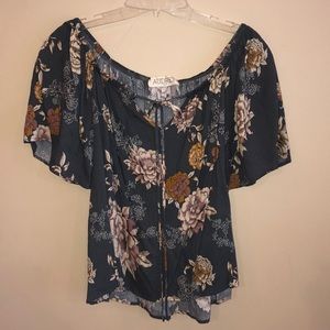 Audrey 3+1 Floral Top- tags removed, never worn.